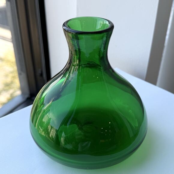 Vintage Indiana Handcraft Glass 6533 Decanter Emerald Green 5” NO Stopper - Picture 2 of 7